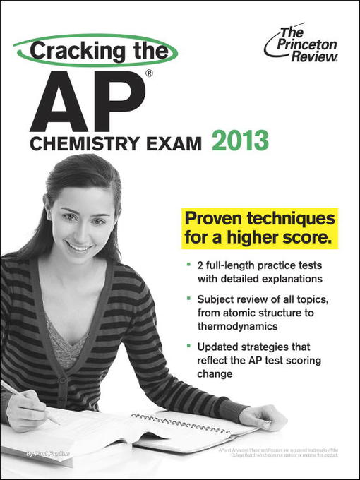 Title details for Cracking the AP Chemistry Exam, 2013 Edition by Princeton Review - Available